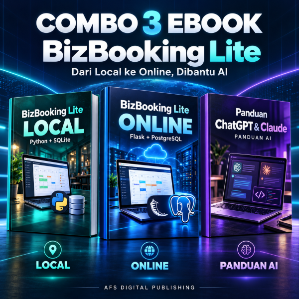 Combo Lengkap BizBooking Lite — tiga eBook Local, Online dan Panduan ChatGPT & Claude